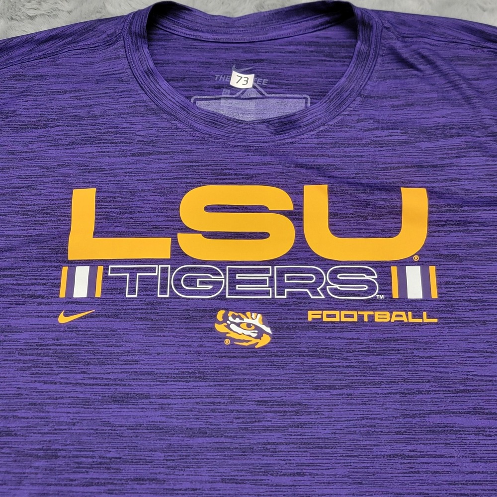 LSU Tigers Nike Team Issued Shirt Mens 3XL Purple NCAA Football Citrus Bowl - Picture 2 of 11